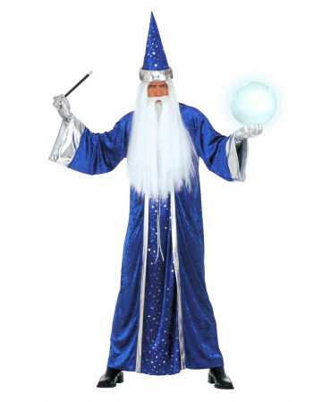 Magician Costume Blue XL for Wizards | horror-shop.com