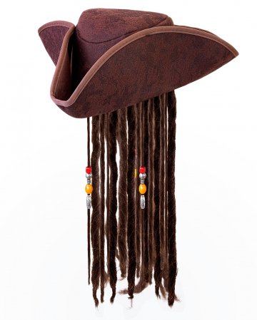 Pirate Tricorne With Dreadlocks 