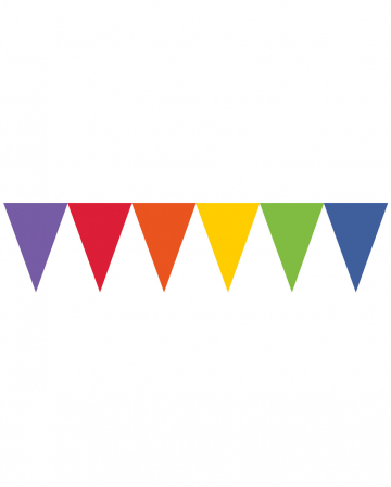 Rainbow pennant garland 450cm 