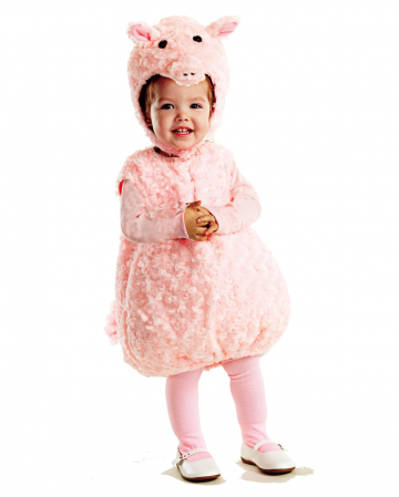 Pink piggy baby costume M