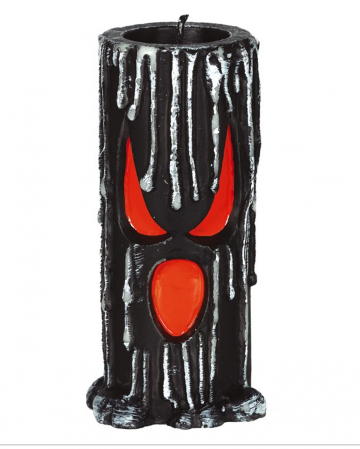 Schwarze Halloween Geister Kerze 15cm 