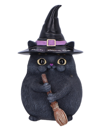 Black Cat With Witch Hat ➤ Halloween decoration 🎃 | Horror-Shop.com 