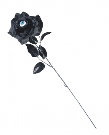 Schwarze Rose mit blauem Auge 