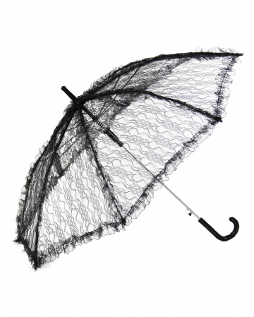 Schirm mit Spitze schwarz 