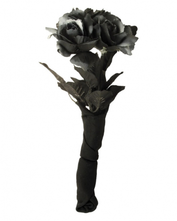 Black bridal bouquet with roses 