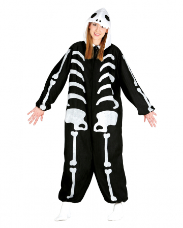 Skeleton Onesie Ladies With Hood Buy HERE | Horror-Shop.com