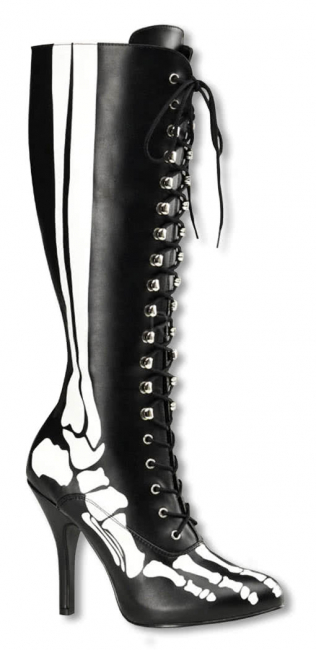 Skeleton boots with laces UK 5 US 7