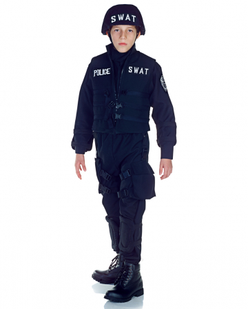SWAT police kids costume L