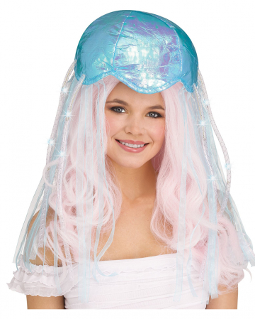 Turquoise Jellyfish Hat With LED Lighting ★ | Horror-Shop.com