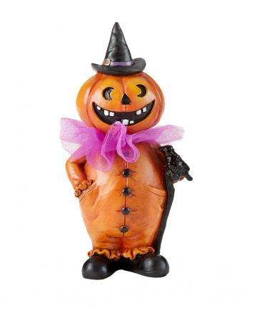 Witchy Pumpkin Figure With Witch Hat And Raven 19 Cm 🎃 | Horror-Shop.com