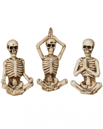 Yoga Skeleton Figures Set Of 3 8cm ★ Gothic gift | Horror-Shop.com