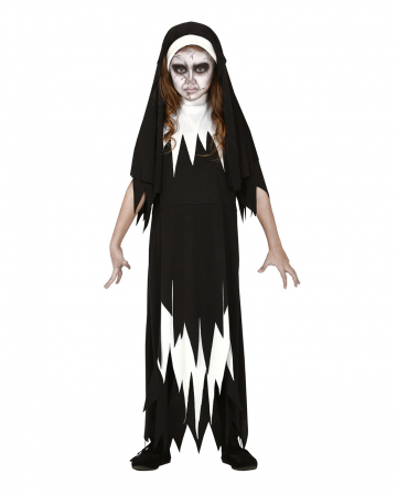 Zombie Nonne Kinder Kostüm Kleid 
