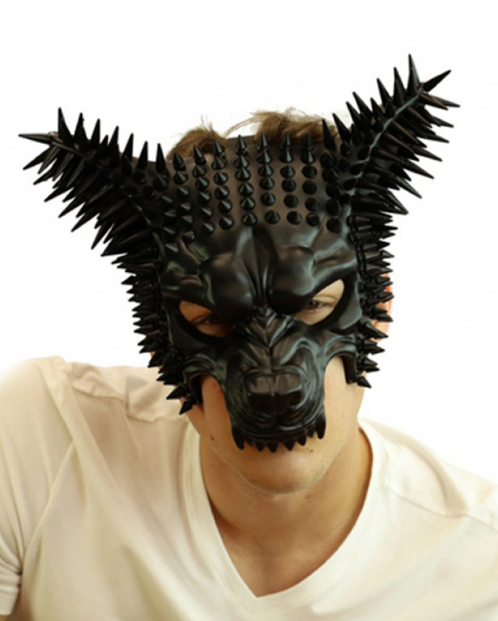 Burning Man Spike Wolf Mask Black | Order HERE! | Horror-Shop.com