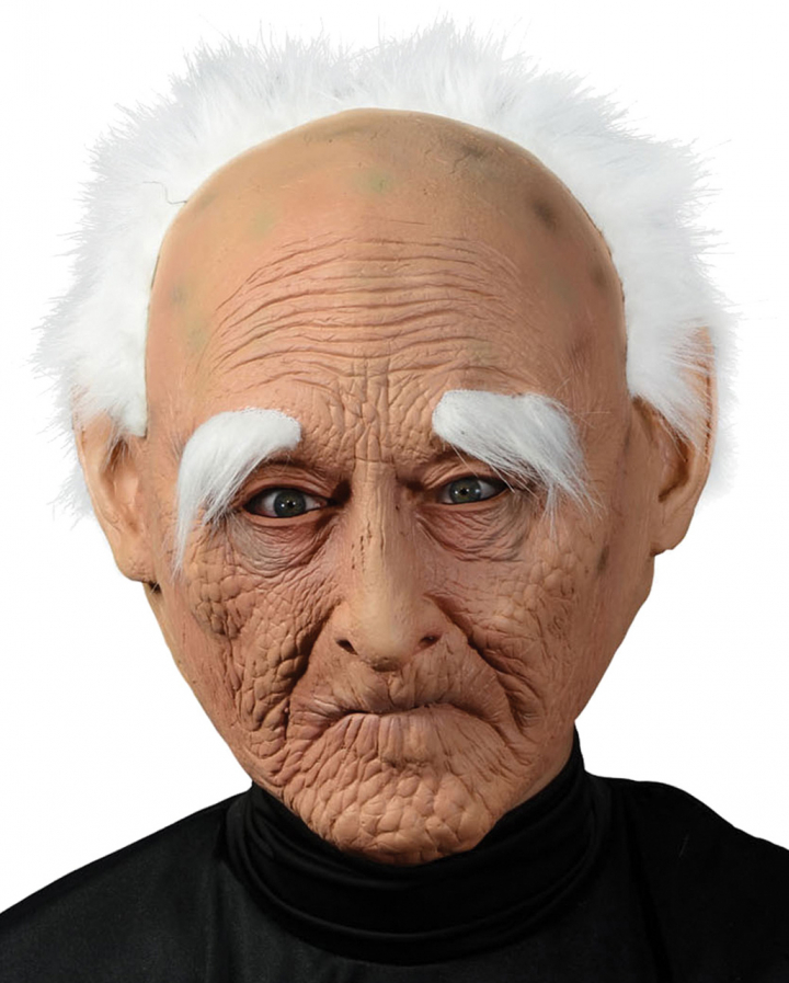 Gnarled Grandpa Mask With Hair buy for carnival | Horror-Shop.com