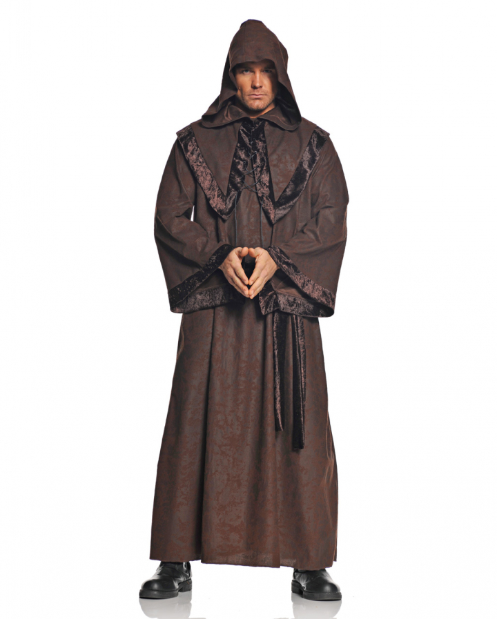Mönch Kostüm Set Für Herren - Mittelalter Robe Mit Zubehör Für Halloween