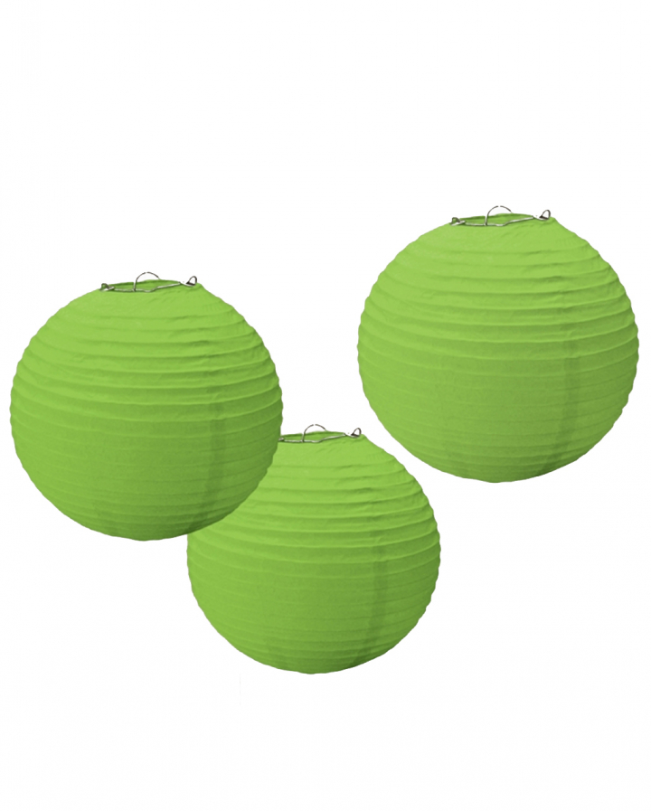 Paper Lantern Set 3 Pieces Green Buy Party Decoration