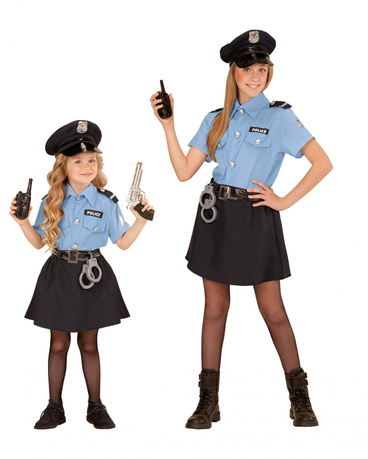 Policewoman Child Costume for children carnival | Horror-Shop.com