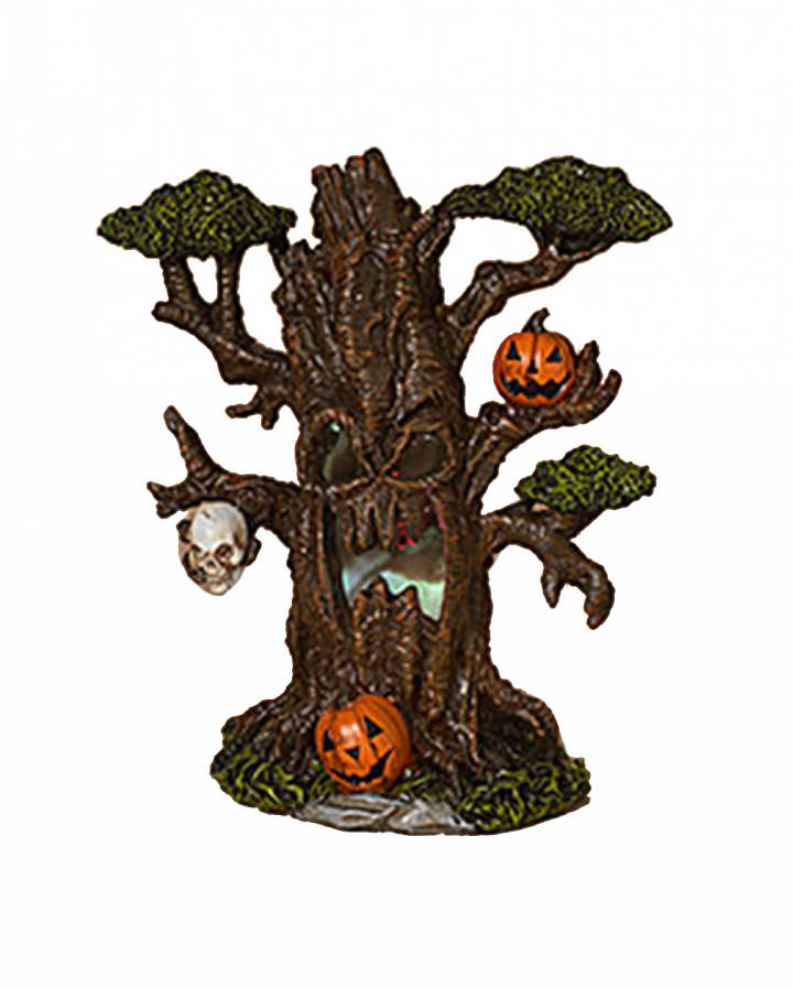 Scary LED Ghost Tree With Pumpkin & Skull 22cm ★ | Horror-Shop.com