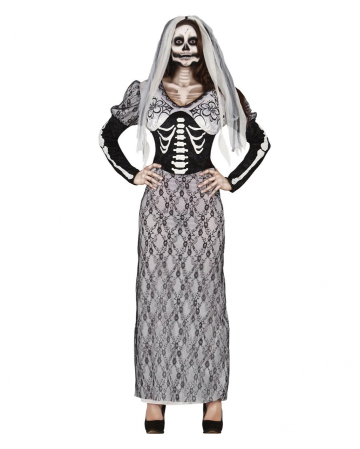 Skeleton Bride Costume | Wedding Dress for Halloween | horror-shop.com