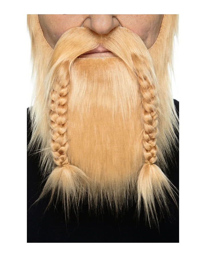 NET TOYS Wikinger Bart - Blonder XL Vollbart Für Karneval, Fasching & Kostüm, Kunsthaar, Einheitsgröße