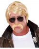 Agenten Wig Blond with Moustache and Glasses 