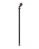 Walking Stick With Skeleton Hand & Red Glass Ball 
