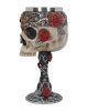 Gothic Skull Cup With Roses 
