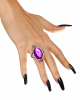 Gothic Ring mit violettem Stein 