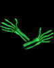 Grüne Skelett Handschuhe UV Aktiv 