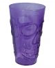 Halloween Totenkopf Glas Violett 15cm 