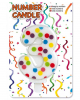 Confetti Number Candle No. 3 (6,5cm) 