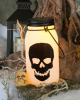Glowing Skull Glass Lantern 