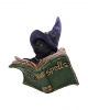 Black Witch Cat With Green Spell Book 8,2cm 