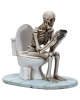 Skeleton On The Toilet Bowl 