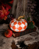 Checked Halloween Pumpkin White-orange 