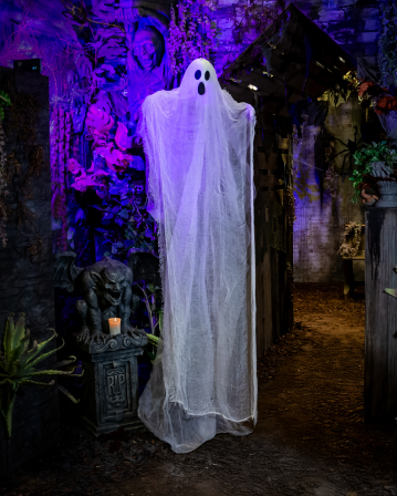 Fyrdyn Halloween Geist – Gruselige Harz-Figur Ca. 15 Cm, Handbemalt, Für Tischdeko, Garten & Party