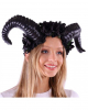 Aries Cosplay Horns With Black Roses 