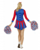 Cheerleader Ladies Costume Red-blue 