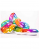 Folienballon Zahl 2 Regenbogen 