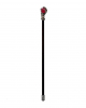Walking Stick With Skeleton Hand & Red Glass Ball 