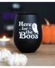 Here For The Boos Halloween Cocktail Glass 