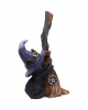 Witch Cat With Witch Broom 11,5cm 