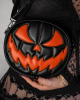 Jack O'Lantern Pumpkin Handbag Black 