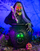 Boiling Forest Witch With Large Cauldron Sound & Light 47cm 