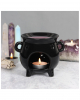 Black Witch Cauldron Tea Light Holder Scented Lamp 