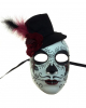 Sugar Skull Mask With Mini Top Hat 