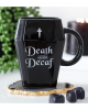 "Death Before Decaf" Coffee Mug In Coffin Shape 12,5cm 