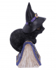 Black Witch Cat With Magic Book 12,7cm 