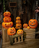 Spooky Halloween Pumpkin With Light 23cm 