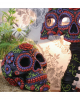 Sugar Skull With Flower Ornament 